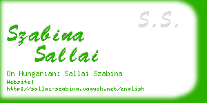 szabina sallai business card